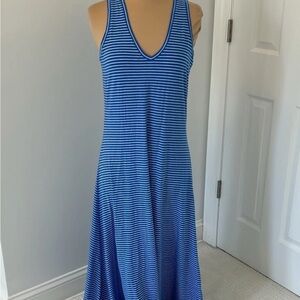 Vineyard Vines Blue and White Striped Maxi Dress XS